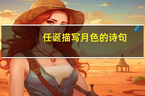 任诞描写月色的诗句