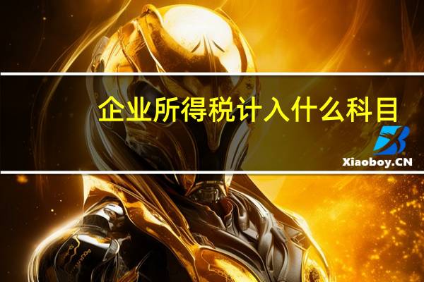 企业所得税计入什么科目