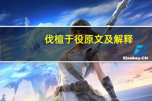 伐檀于役原文及解释