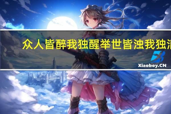 众人皆醉我独醒举世皆浊我独清（众人皆醉我独醒）