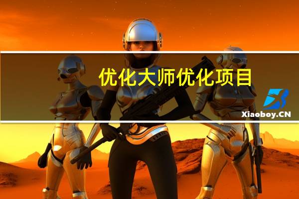 优化大师优化项目(wopti优化大师)