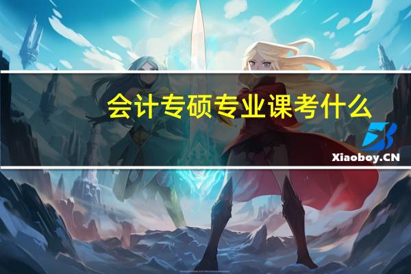 会计专硕专业课考什么