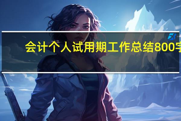 会计个人试用期工作总结800字（会计个人试用期工作总结）