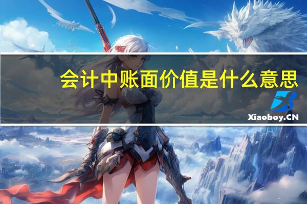会计中账面价值是什么意思