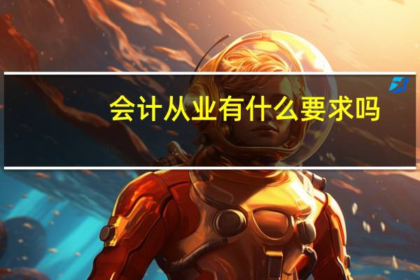 会计从业有什么要求吗