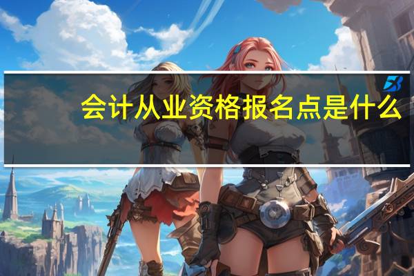 会计从业资格报名点是什么