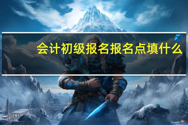 会计初级报名报名点填什么