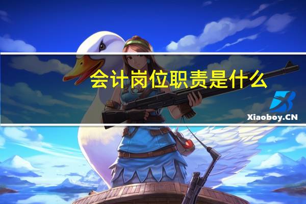 会计岗位职责是什么(会计岗位职责有哪些)