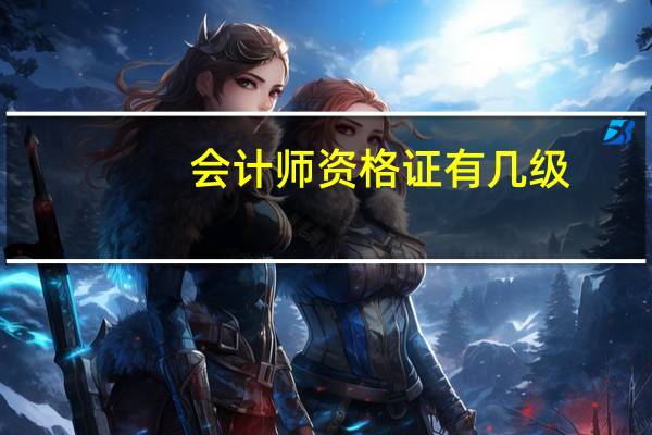会计师资格证有几级