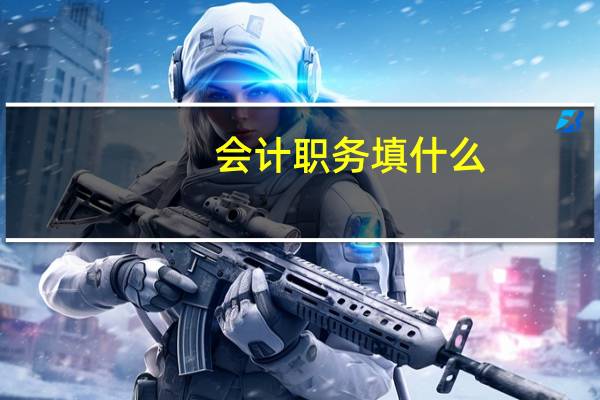 会计 职务填什么