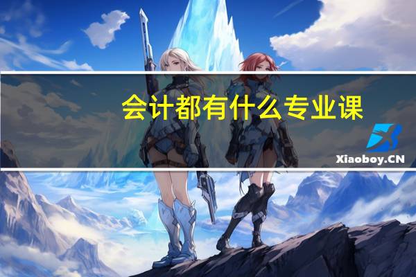 会计都有什么专业课
