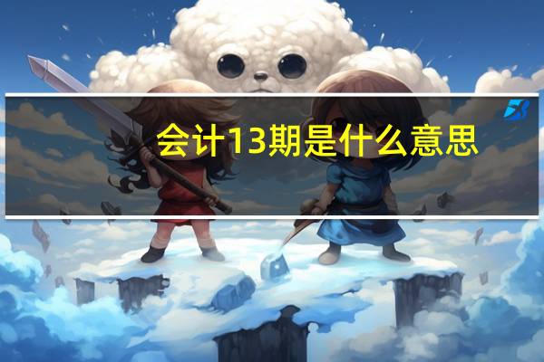 会计13期是什么意思