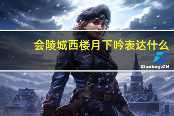会陵城西楼月下吟表达什么