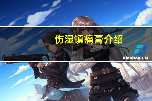 伤湿镇痛膏介绍