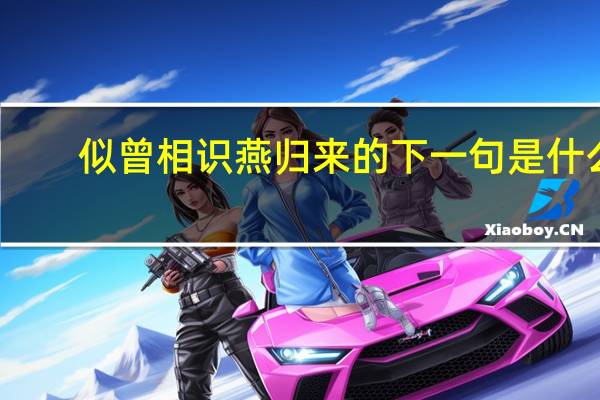 似曾相识燕归来的下一句是什么