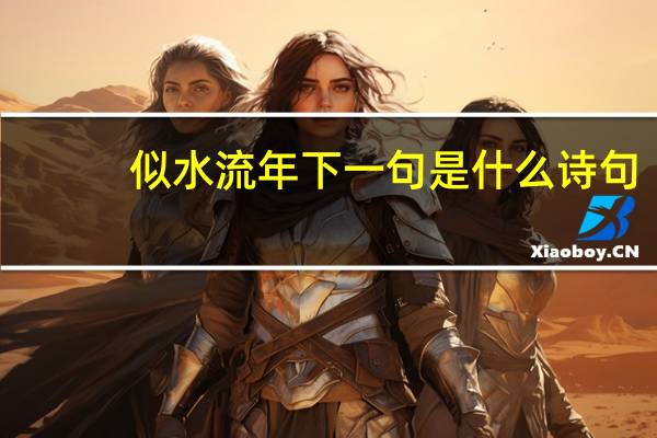 似水流年下一句是什么诗句（似水流年下一句）