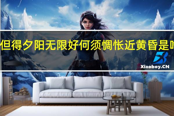 但得夕阳无限好何须惆怅近黄昏是啥意思