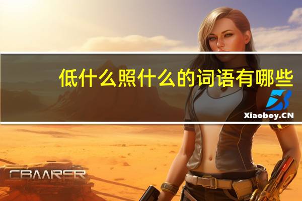 低什么照什么的词语有哪些?