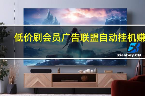 低价刷会员 广告联盟自动挂机赚钱(广告联盟自动挂机脚本是真的假的)
