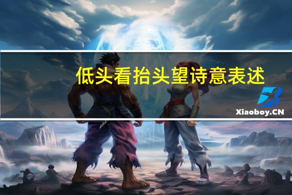 低头看抬头望诗意表述