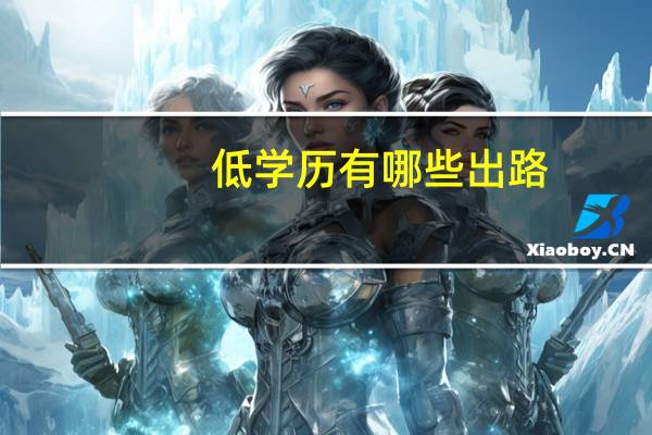 低学历有哪些出路