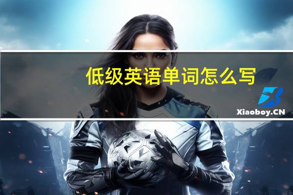 低级英语单词怎么写