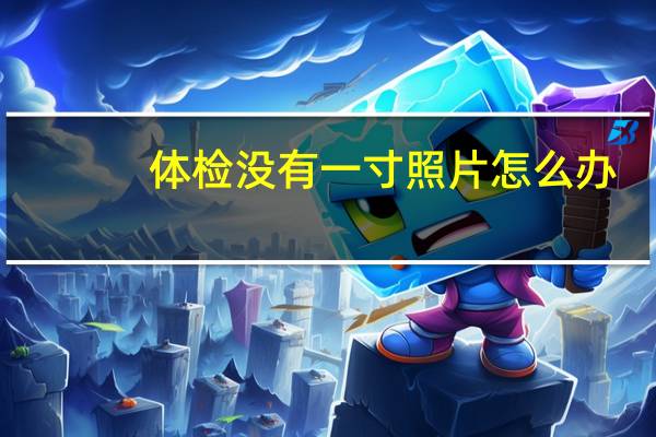 体检没有一寸照片怎么办