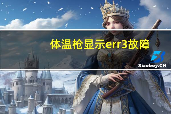 体温枪显示err3故障