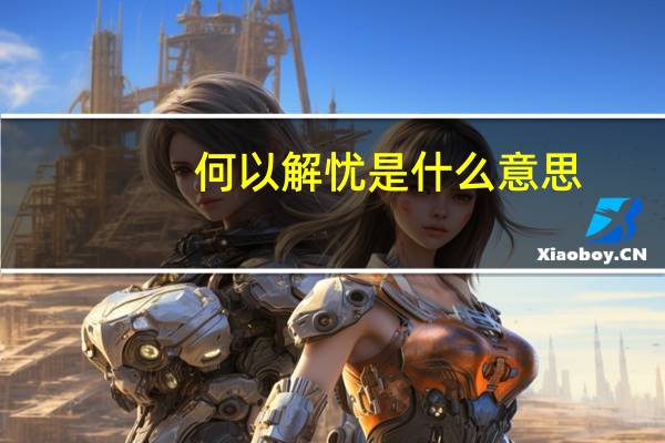 何以解忧是什么意思