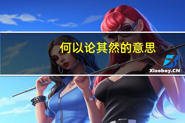 何以论其然的意思