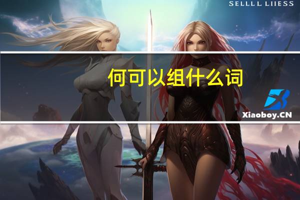 何可以组什么词?