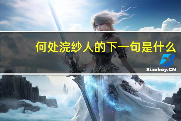 何处浣纱人的下一句是什么