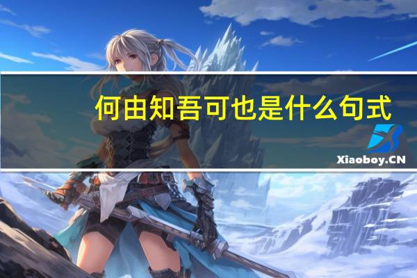 何由知吾可也是什么句式