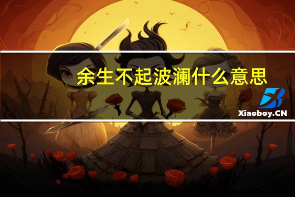 余生不起波澜什么意思