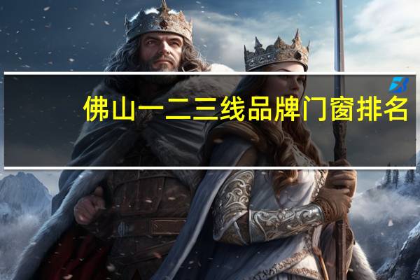 佛山一二三线品牌门窗排名