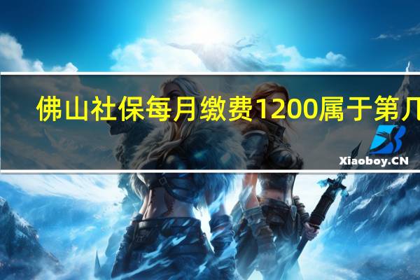 佛山社保每月缴费1200属于第几档