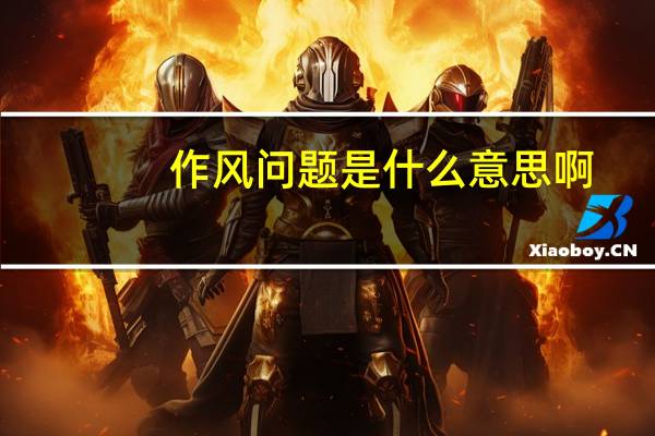 作风问题是什么意思啊（作风问题是什么意思）