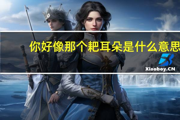你好像那个耙耳朵是什么意思