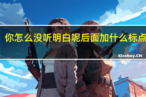 你怎么没听明白呢后面加什么标点符号