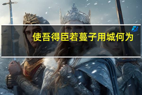 使吾得臣若蔓子用城何为