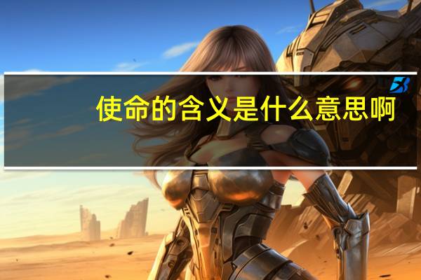 使命的含义是什么意思啊（使命的含义是什么意思）