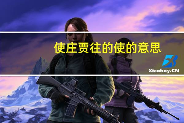 使庄贾往的使的意思