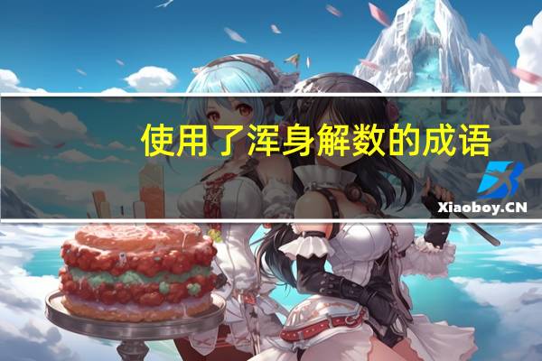 使用了浑身解数的成语(浑身解数造句)