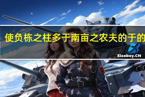 使负栋之柱多于南亩之农夫的于的意思