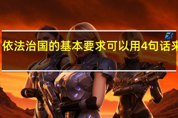 依法治国的基本要求可以用4句话来概括（依法治国的基本要求）