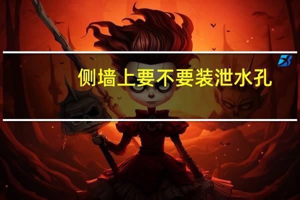 侧墙上要不要装泄水孔
