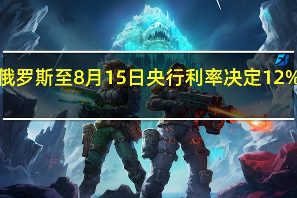 俄罗斯至8月15日央行利率决定 12%前值8.5%