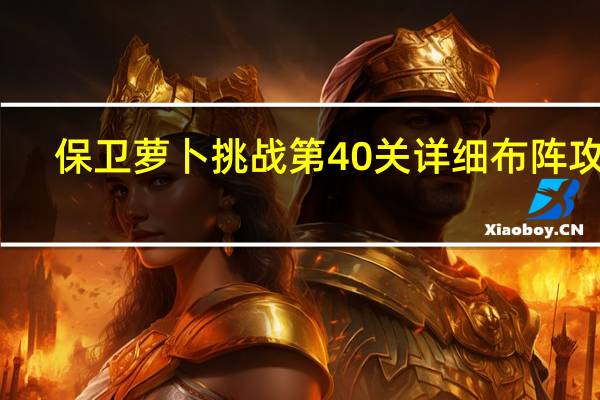 保卫萝卜挑战第40关详细布阵攻略（保卫萝卜挑战40攻略金萝卜布阵图）