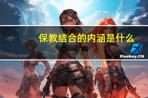 保教结合的内涵是什么