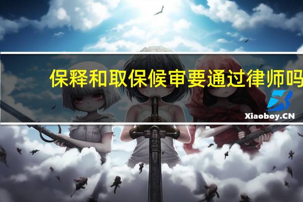 保释和取保候审要通过律师吗（保释和取保候审的区别）